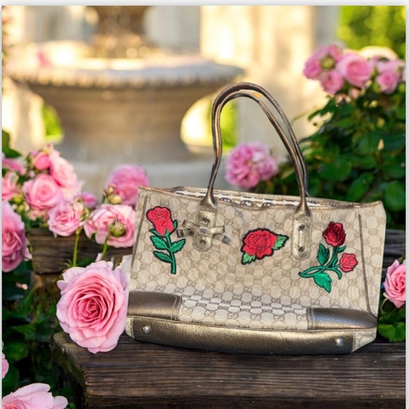 Gucci Customized Floral Embroidered Princy Tote - Picture 3 of 7